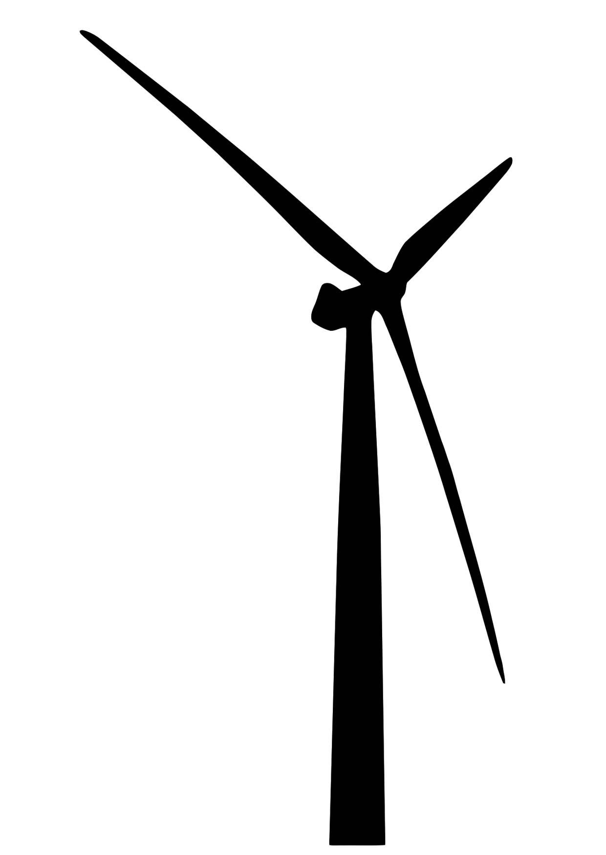 Malvorlage  Windturbine