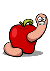 Bild wurm im apfel