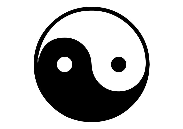 Malvorlage  Yin und Yang