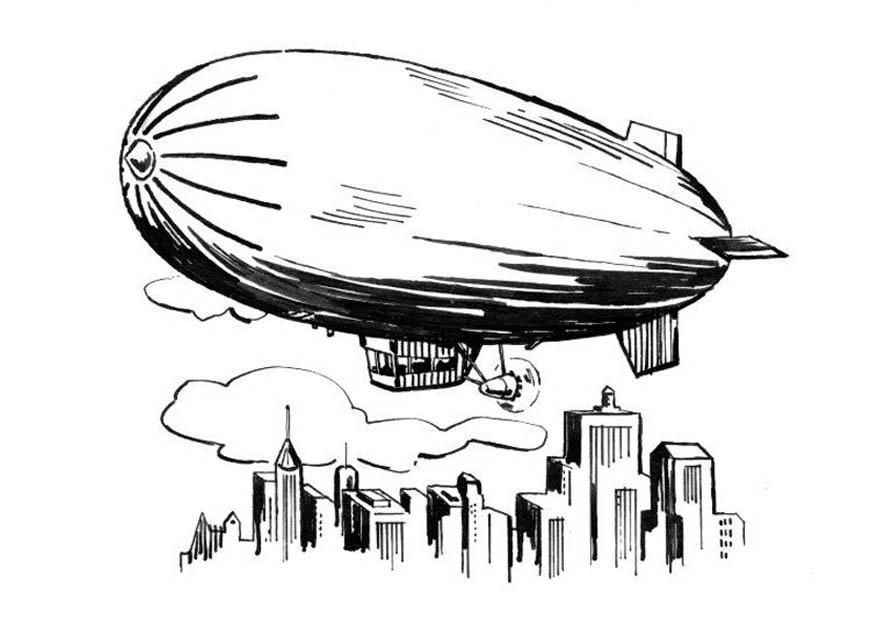 Malvorlage  Zeppelin