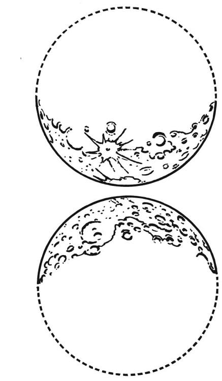 zunehmender und abnehmender Mond